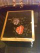 Vintage Japanese Lacquer Black Box,  With Roses And Gold Trim On Top,  Good Other photo 5