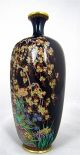 Fine Antique Silver Wire Japanese Meiji Cloisonne Vase Signed Daikoku Vases photo 2