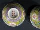 Fine Pr Of Small Antique Chinese Famille Rose Yellow Bowls Guangxu Mark & Period Bowls photo 8