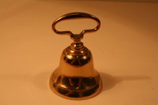Antique Vintage Brass Bell Made In India,  3.  5 Inches Tall: Loud,  Clear Tone photo