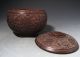 Fine Antique Chinese Carved Shell Covered Box Bowl - 19c Boxes photo 3