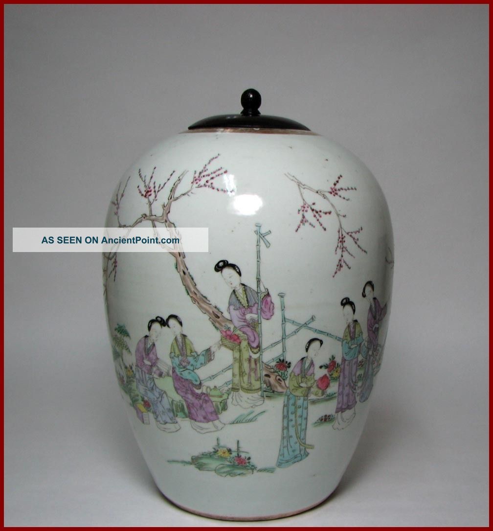 Fine & Large Republic Period Chinese Famille - Rose Melon Jar,  Wang Tong Shun Mark Vases photo