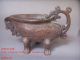 Js548 Rare,  Chinese Bronze Carved Dragons Wine Cups Glasses & Cups photo 2