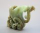 Antique Chinese Hetian Jade Carved Dragon Phoenix Cup Statue Nr Other photo 4