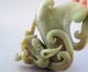 Antique Chinese Hetian Jade Carved Dragon Phoenix Cup Statue Nr Other photo 8