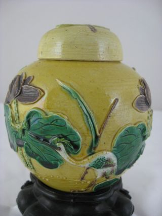 19th Century Chinese Famille Rose Lidded Jar photo