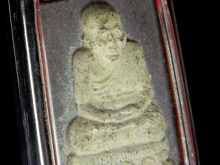 2497 Rare Lp Tuad Pim Siliam W/ Jedi Stupa Back Bless Sacred Monk Buddha Amulet photo