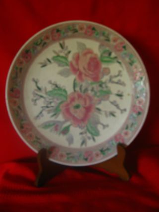 A Fabulous Antique Famille Rose Asian Oriental Chinese Peony Porcelain Plate photo