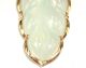 Jewelry 18k Gold 8g 100% Jadeite Jade Carved Leaf Pendant Necklace Necklaces & Pendants photo 4