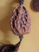 Amazing Antique/vintage Carved Peach Pit Tiny Scenes Of Buddhist Monks Fine Work Amulets photo 2