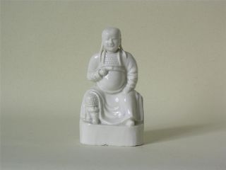 A Chinese Porcelain Kangxi Blanc De Chine Warrior photo