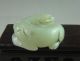 Chinese Old Hetian Jade Carved Double Beast Carving Other photo 2