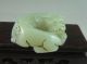 Chinese Old Hetian Jade Carved Double Beast Carving Other photo 4