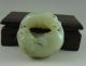 Chinese Old Hetian Jade Carved Double Beast Carving Other photo 5