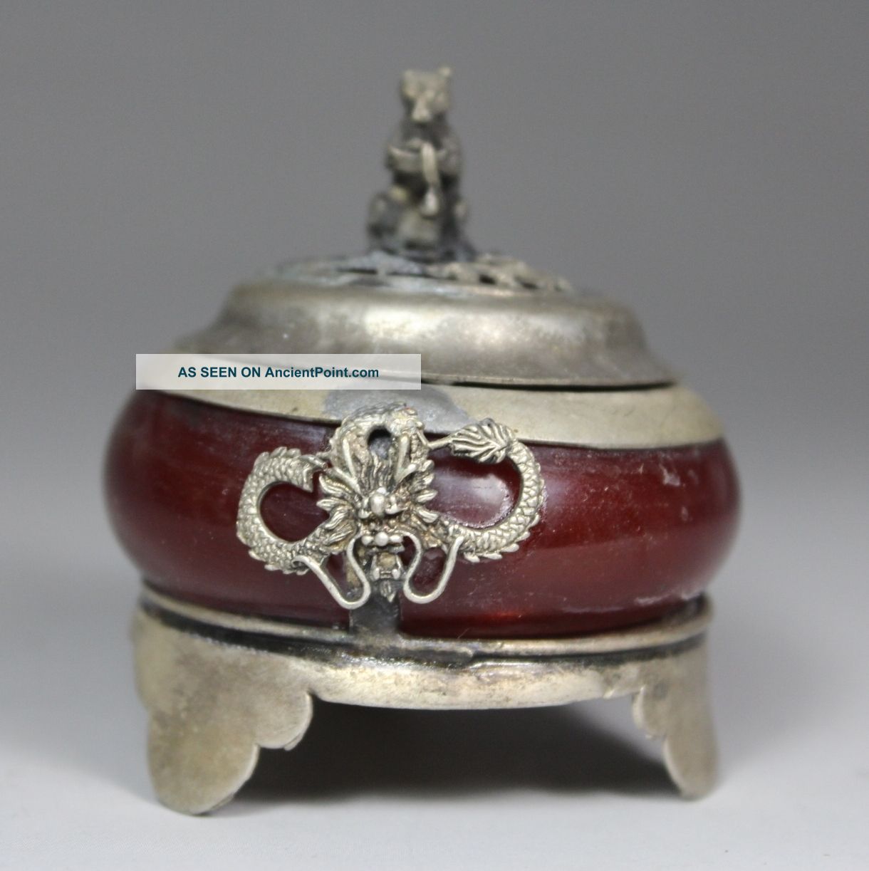 Chinese Old Jade Wonderful Handwork Armored Dragon Incense Burner ☆☆☆☆☆ Uncategorized photo