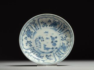 Antique Ca Mau Cargo Shipwreck Bird & Butterfly Chinese Porcelain Plate photo