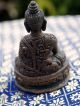 Finely Cast Highly Detailed Ornately Robed Antique Bronze Tibetan Buddha Statues photo 2