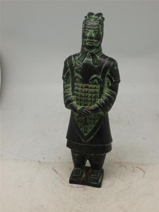 Stunning Bronze Figure Of A Chinese Terracotta Army Soldier / Infantrymen photo