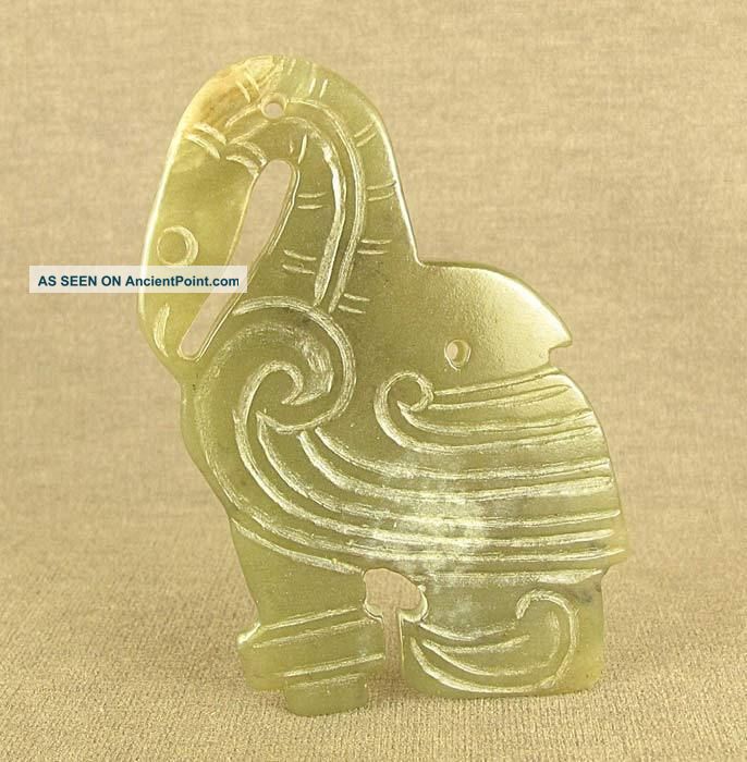 With Carved Chinese Old Jade Bird Pendant Other photo