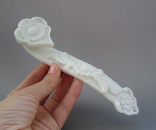 Chinese Carved Lantian Jade Ruyi Take Hook photo