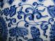 Old Chinese Blue And White Footed Bowl W Scrolling And Flowers Qianlong Mk Bowls photo 4