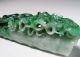 Finely Carved Old Chinese Jade Pipe With Dragons - Great Color Oxen photo 7