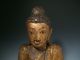 Large Old Chinese Gilt Bronze Statue With Applied Stones And Inlaid Eyes Men, Women & Children photo 2
