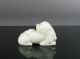 20th C.  White Jade Foo Lion,  Nicely Carved Foo Dogs photo 1