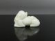 20th C.  White Jade Foo Lion,  Nicely Carved Foo Dogs photo 3