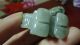 Chinese Light Green 100%natural Grade A Jade Jadeite Pendants/two Elephants Necklaces & Pendants photo 3