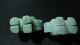 Chinese Light Green 100%natural Grade A Jade Jadeite Pendants/two Elephants Necklaces & Pendants photo 4