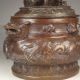 Chinese Bronze Incense Burner & Lid W Buddha & Qian Long Mark Nr Incense Burners photo 4