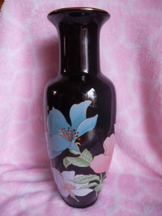 Antique Japanese Kutani Hand Painted Large Vase Marked photo