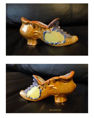 Vintage Pearlized Decorative Shoe Perfect Condition Made In Japan Great Colors photo