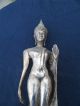 Finely Detailed Vintage Silver Leaf Sukothai Style Buddha Statue Statues photo 1