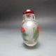 Fine Chinese Inside Hand Painted Peony Glass Snuff Bottle Incense Burners photo 2