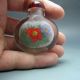 Fine Chinese Inside Hand Painted Peony Glass Snuff Bottle Incense Burners photo 5