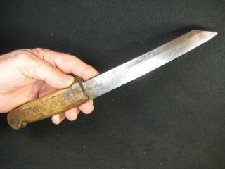 Antique Tool Japanese Forged Iron Chef ' S Knife Poss Samurai Sword Knife Blade photo