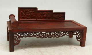 Chinese Miniature Carved Rosewood Day Bed / Chaise Lounge - Apprentice Furniture photo