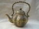 Chinese Old Tibet Brass Carved Ancient Teapot Buddha photo 1