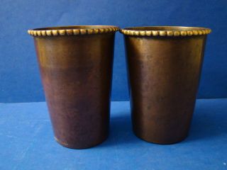 Pair Of Solid Bronze Goblets / Mug photo