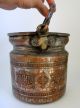 Antique Islamic (persian Or Afghan) Early 20th Century Copper Tinned Bucket. Middle East photo 2