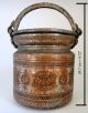 Antique Islamic (persian Or Afghan) Early 20th Century Copper Tinned Bucket. Middle East photo 6