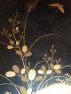 Stunning Antique Japanese Black And Gold Hand Painted Lacquer Box Boxes photo 1