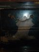Antique Japanese Meiji Black And Gold Hand Painted Lacquer Cabinet Box Boxes photo 5