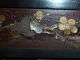 Antique Japanese Meiji Black And Gold Hand Painted Lacquer Cabinet Box Boxes photo 7