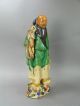 Late 19th C.  Chinese Standing Luohan Figure With A Fan Men, Women & Children photo 1