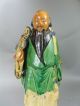 Late 19th C.  Chinese Standing Luohan Figure With A Fan Men, Women & Children photo 3