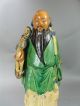 Late 19th C.  Chinese Standing Luohan Figure With A Fan Men, Women & Children photo 4
