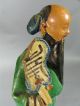 Late 19th C.  Chinese Standing Luohan Figure With A Fan Men, Women & Children photo 5
